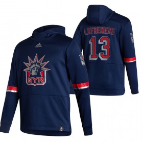 New York Rangers Alexis Lafreniere 13 2020-21 Reverse Retro Hoodie Sawyer - Mannen